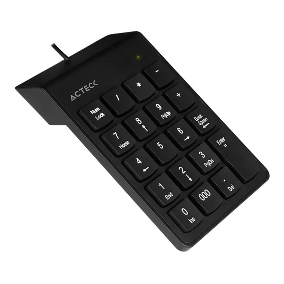 Teclado Numérico Alámbrico Usb Acteck Tn220/windows Y Linux Color del teclado Negro