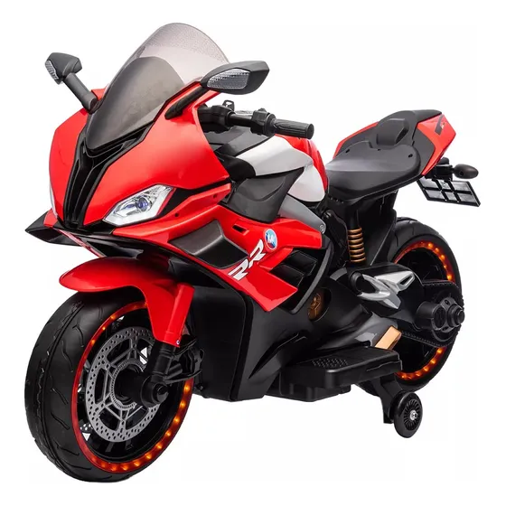Aeiou Moto Eléctrica Montable Bdx019 Diseño Realista Color Rojo
