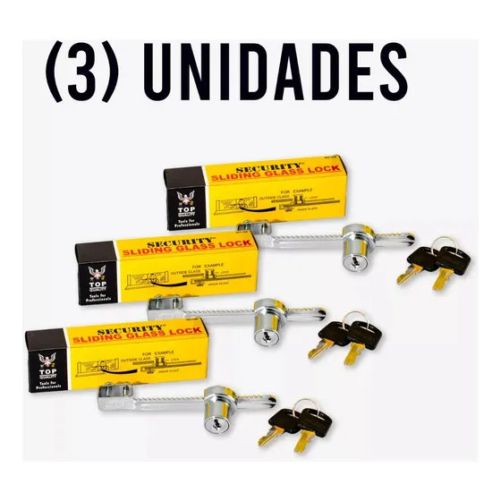 Cerradura Para Vitrina 3unidades Security
