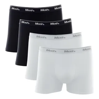 Kit Cueca Boxer Mash 4 Peças Masculina Algodão Elåstico Kit Cueca Boxer Mash 4 Peças Masculina Algodão Elåstico