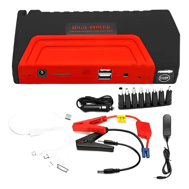 Partidor Bateria  Automovil Moto Kit Cargador Portátil 12v