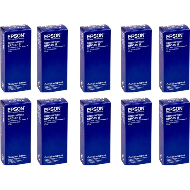 10 Cintas Epson Tm 290/m290 Tm290ll/tm295 Negro Erc-27b