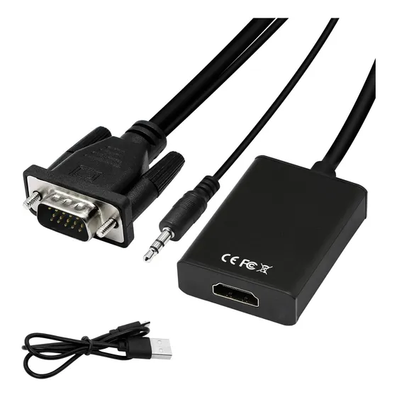 Yacsejao Adaptador Vga A Hdmi 1080p Vga Macho A Hdmi Hembra 