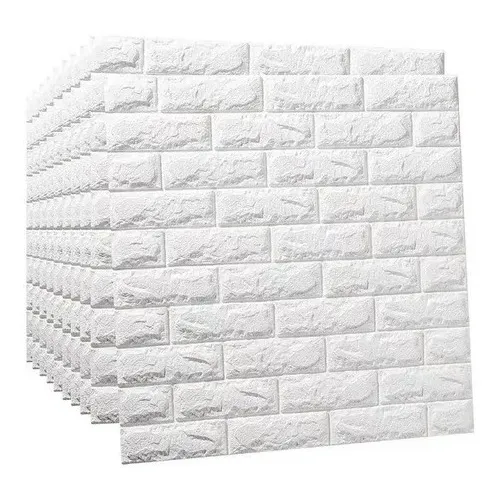Laminas Papel Mural 3d Autoadhesivo Pack 10 Lamina   Blanco
