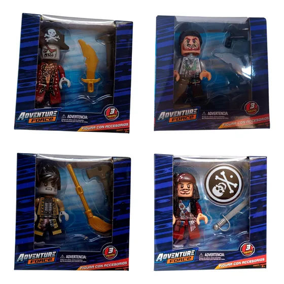 Muñecos Adventure Force - Piratas - Set De 4 Piezas