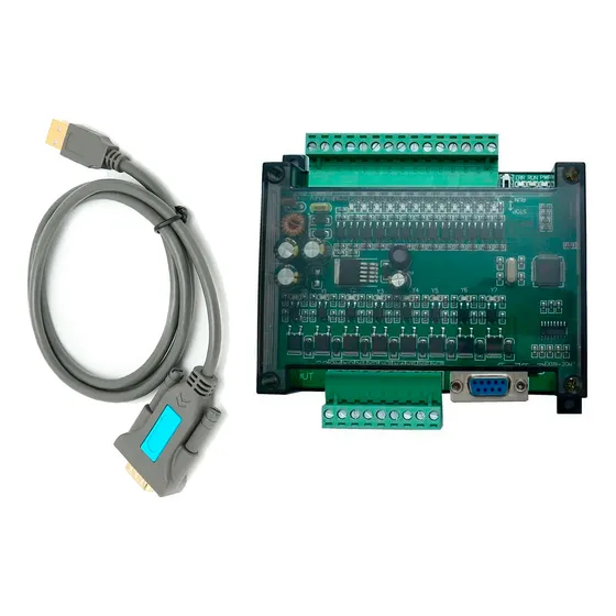 Tecneu Plc Fx1n-20mt 24v 12in 8out Mitsubishi Salida a Transistor + Cable USB a RS-232 con chip PL2303