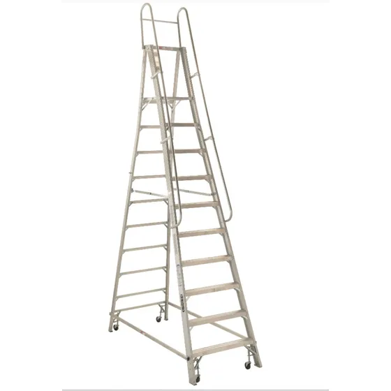 Escalera De Aluminio Con Plataforma (570-10n) 3.66mt