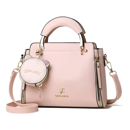 Bolsas Femininas Vavichica Bolsa Transversal Feminina Cor Rosa Vavichica