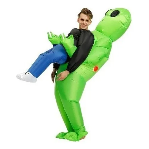 L Traje Disfraz Inflable Alien Mujer Hombre Halloween Navideño