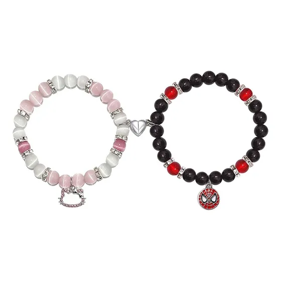 Pulseras De La Amistad A Juego Spider Y Kitty Para El Mejor