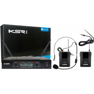 Transmissor Instrumento + Microfone Sem Fio Headset Ksr Uhf Transmissor Instrumento + Microfone Sem Fio Headset Ksr Uhf