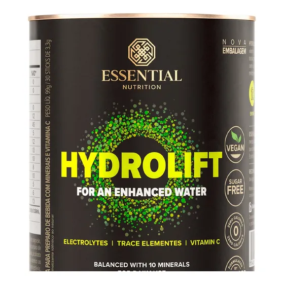 Hydrolift Electrolytes 30 Sticks Zero Cal Essential Nutriton Sabor Limão Siciliano