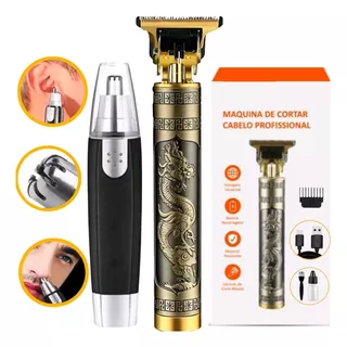 Kit Maquina DragĂŁo Cabelo Barba E Aparador De Pelo De Nariz Kit Maquina DragĂŁo Cabelo Barba E Aparador De Pelo De Nariz