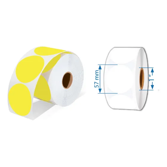 Rollo De 1000 Etiquetas Circulares De 5,7 Cm Diametro