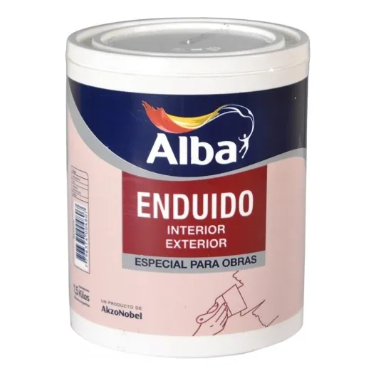 Enduido Exterior Interior Standard 1,5 Kg Alba Mm Acabado Mate Color Blanco