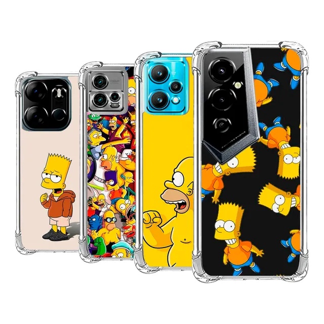 Forro Antigolpes Homero Bart Simpsons Tecno Todos Modelos