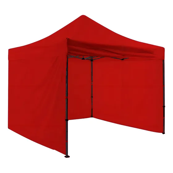 Toldo Plegable Jardimex mkz-carpa3x3paredesro 3x3 Estructural con Paredes Laterales Toldo color Rojo