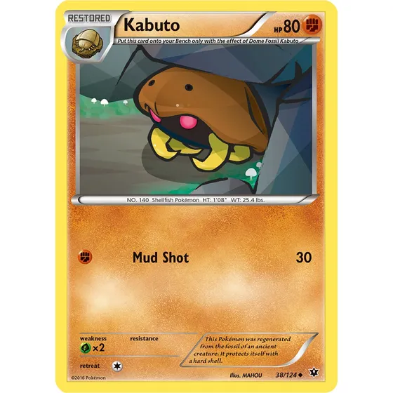 Cartas Pokemon Kabuto 38/124 Fates Collide Fco