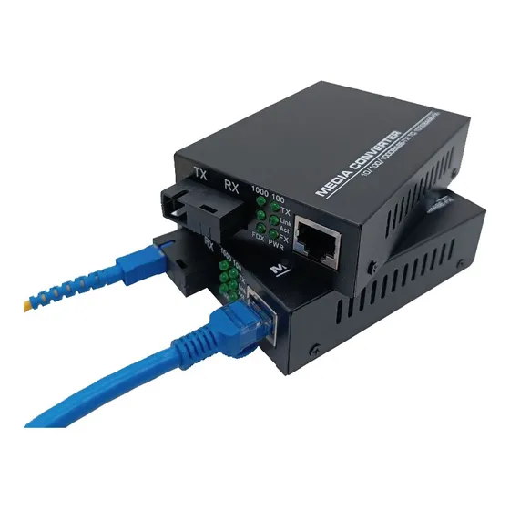 Convertidor De Medios Ethernet Fibra Optica Gigabit 1000mbps