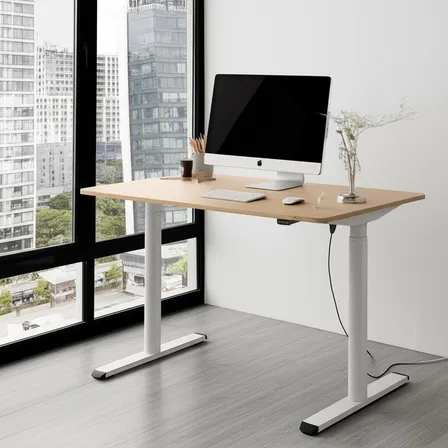 Escritorio Home Office Orion Eléctrico Natural Form Color Natura/Blanco