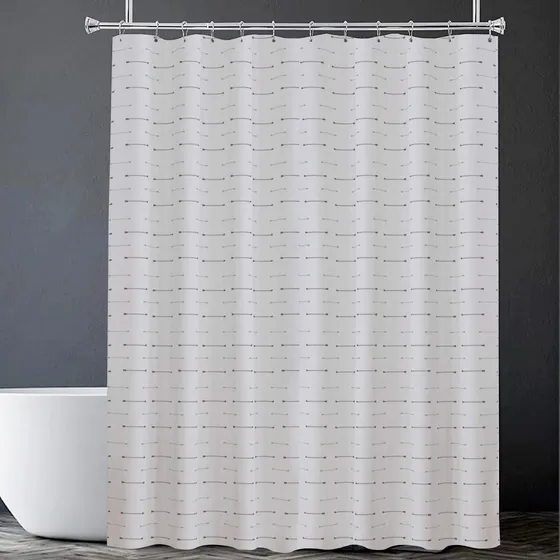 Cortina Ducha Jacquard Clip Resistente Al Agua Para Baño 72