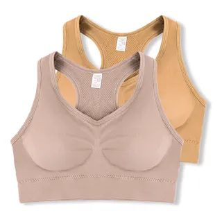 2 Peças Sutiã Top De Fitness Antibacteriano Sem Costura 2 Peças Sutiã Top De Fitness Antibacteriano Sem Costura