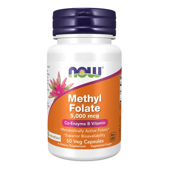 Supplement Now, Folato De Metilo, 5000 Mcg, 50 Cápsulas Vege