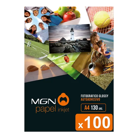 Papel Fotográfico Autoadhesivo A4 Glossy Brillante Resma 100