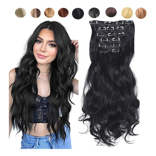 Y 2024 ExtensÔes De Cabelo Ondulado Sintético 6pcs Mulheres Y 2024 ExtensÔes De Cabelo Ondulado Sintético 6pcs Mulheres
