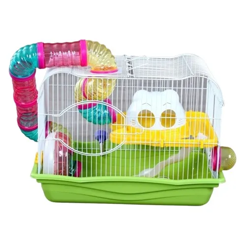 Jaula Casa Para Hamsters Roedores 2 Pisos Bebedero Comedero