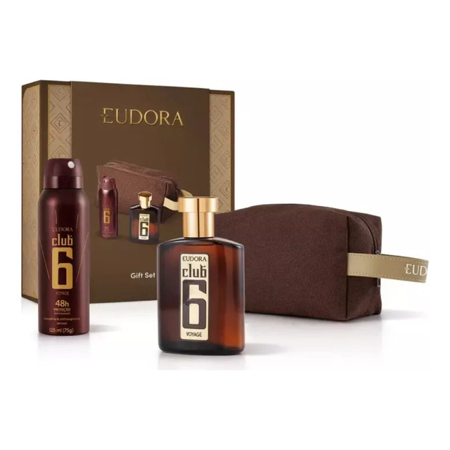 Eudora Club 6 Voyage Masculino Para Presente. Ed. Especial Natal (3 Itens) Eudora Club 6 Voyage Masculino Para Presente. Ed. Especial Natal (3 Itens)