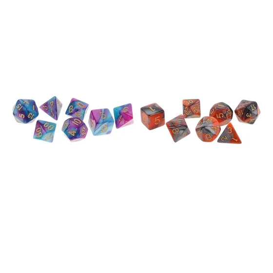 D20 D12 D10 D8 D6 D4 Dados Poliédricos (14 Pcs En Total)