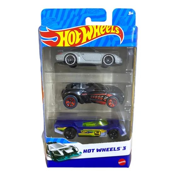 Hot Wheels Pack Caja X3 Autos Escala 1:64 Mattel Original
