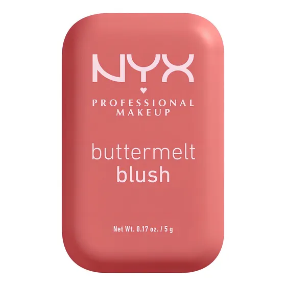 Nyx Professional Makeup, Buttermelt Blush Tono Feeling Butta, 5gr - Rubor Cremoso En Polvo Infusionado Con Manteca De Karité, Mango Y Almendras, Dura Hasta 12h, No Se Desvanece, Fórmula Vegana