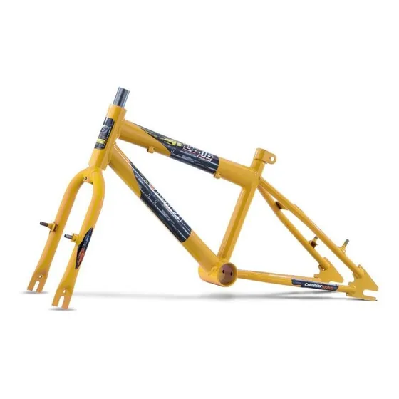 Quadro Aro 16 Infantil Em Aço Carbono Com Garfo Simples Cor Amarelo