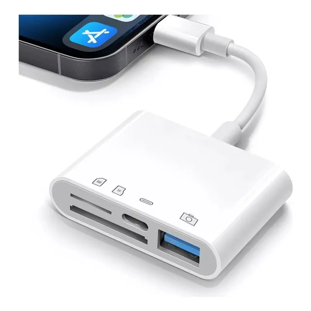 Adaptador Lector Tarjetas Microsd Y Sd Compatible Con iPhone