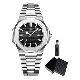 Reloj De Cuarzo Para Hombre, Correa Plateada, Impermeable Reloj De Cuarzo Para Hombre, Correa Plateada, Impermeable