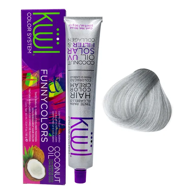 Tinte Profesional Kuul Varios Tonos Colores Fantasía Tono Blanco titanio