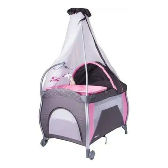 Cuna Corral Mecedora Napy Rosado 779-c