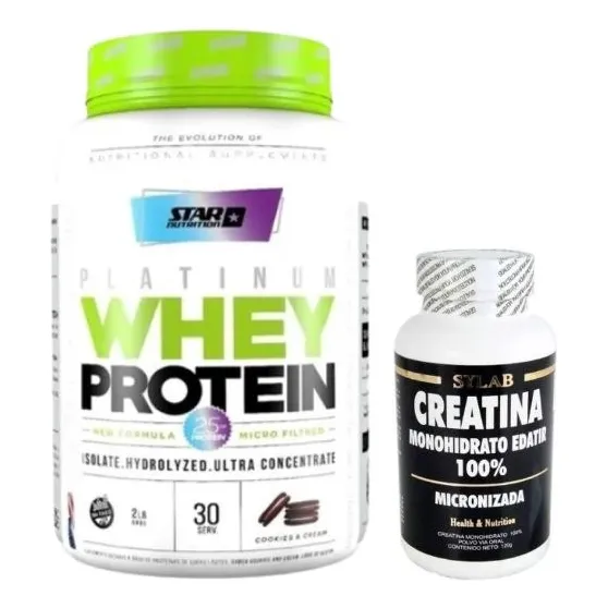 Whey Protein Star Nutrition 2lb + Creatina Sylab 120g