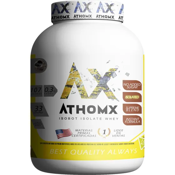  Whey Protein  Aislado 90% Isobot 1 Kg Athomx Calidad Maxima