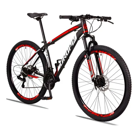 Bicicleta Aro 29 Dropp Z3 Câmbio Shimano 21 Vel Freio Discos Cor Preto/Vermelho Tamanho do quadro 17