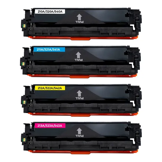 Juego Completo Toner 210a 320a 540a 211a 212a 213a Cp1215 Tinta Negro/cian/magenta/amarillo