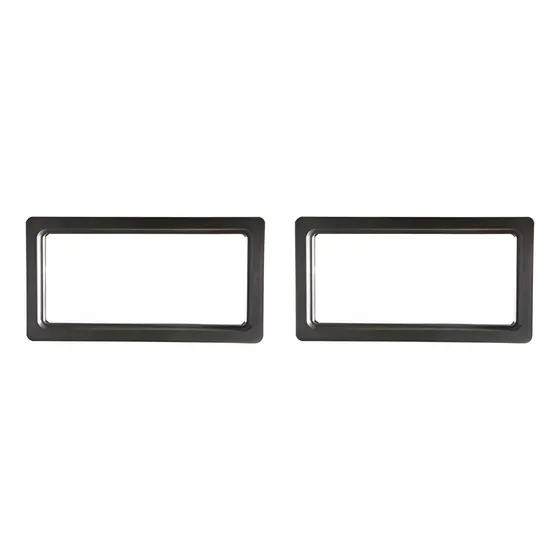 Kit 2 Ventanas P/ Portón Industrial Acabado Negro 650x320