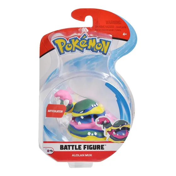 Pokemon Figuras De Batalla Alolan Muk 7cm Original  