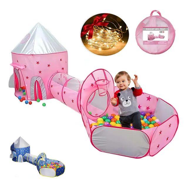 Casita Para Niños Juegos Tienda Alberca De Pelotas 3 En 1