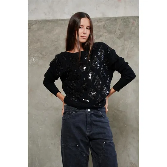 Sweater Esmeralda De Bremer Con Lentejuelas Gul623 Arizona
