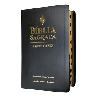 Bíblia Com Harpa Rc Letra Grande Com Índice Palavras De Jesus Em Vermelho Luxo Capa Preta Cpad E Sbb Bíblia Com Harpa Rc Letra Grande Com Índice Palavras De Jesus Em Vermelho Luxo Capa Preta Cpad E Sbb