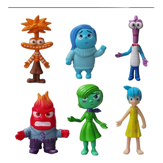 Set 6 Figuras Intensamente 2 Figuras Disney 8cm