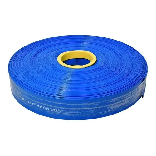 Manguera Plana Para Riego Agrícola 1.5 PuLG Power Rain Pra Color Azul